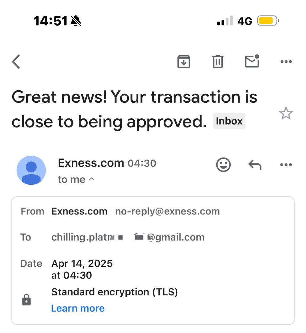 Baki received email from exness Baki received email from exness